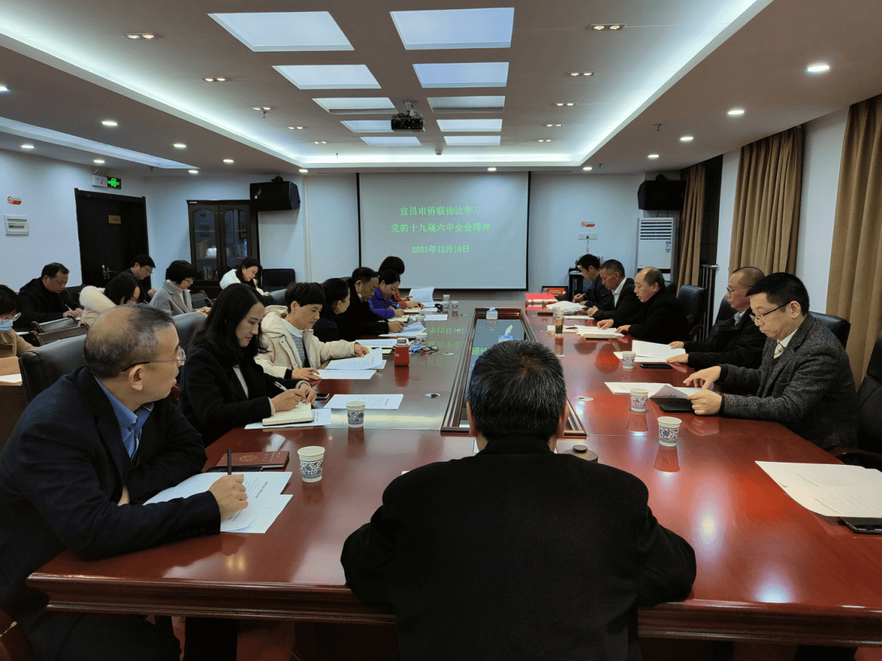 宜昌市侨联系统传达学习党的十九届六中全会精神会议