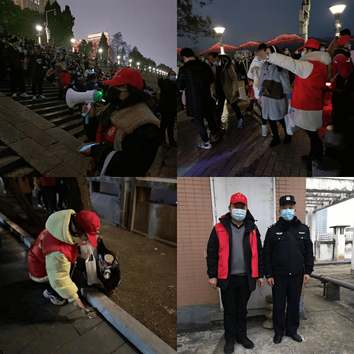 西陵侨联志愿者为宜昌焰火晚会护航